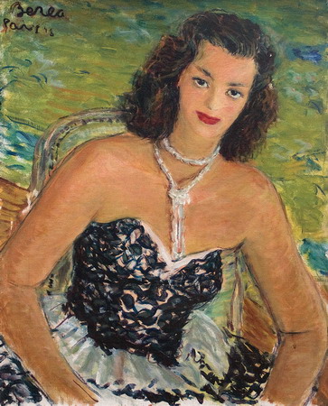 12. Dimitrie BEREA - Portret de femeie cu margele