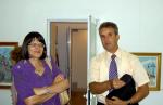 Dr. Aurelia Grosu si drd. Laurentiu Gutica-Florescu - Muzeul Judetean Olt Slatina la vernisajul Expozitiei 2009