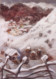 "Ritmuri hibernale" pastel pe carton 68x48