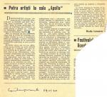 facsimil cu articolul lui Radu Ionescu din Contemporanul 9 ian 1970 ref. la cei patru artisti ce expun la Apollo