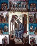 icona San Luca Apostolo Evangelista con scene della sua vita,  dipinto dall'artista Claudiu Victor Gheorghiu
