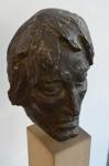 ION LUCIAN MURNU - Sculptura la Galeria Orizont - Capul lui Orfeu, bronz 1945, 32x18x23 cm