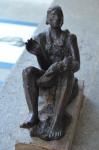ION LUCIAN MURNU - Sculptura la Galeria Orizont -Orfeu inspirat, bronz, 1946, 29x40x16 cm