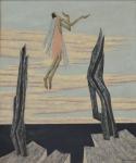 ION LUCIAN MURNU - Pictura, desen la Galeria Orizont - Invocare, ulei pe carton, 1966, 65x52 cm