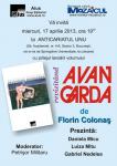 Florin Colonas - afis-Lansare volum "Revizitand AVANGARDA" la Bucuresti in 17 aprilie 2013
