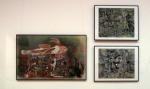 Aspecte de la vernisajul expozitiei "Ecuatii abstracte" de Victor Ciobanu si Adrian Pojoga 