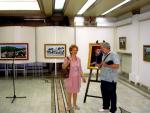 Imagini cu colectionara dr.Pompilia Dumitrescu la vernisajul "Expozitiei retrospective SPIRU VERGULESCU 75 ani" 2009