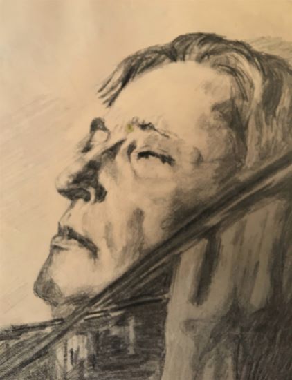 Rodica Anca MARINESCU - desen George Enescu - detaliu