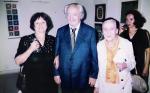 Vasile Dobrian, Adelina Constantin si doamna Jiga la vernisajul Expozitiei de la Salile Calderon in 1996