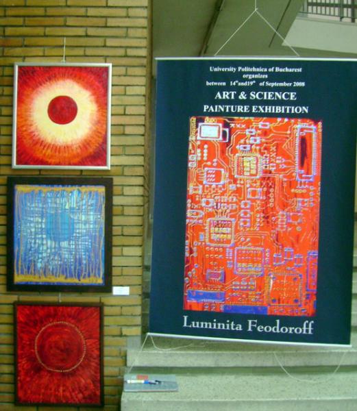 Imagini din Expozitia ART-SCIENCE PAINTING EXHIBITION LUMINITA FEODOROFF ISDEIV 2008