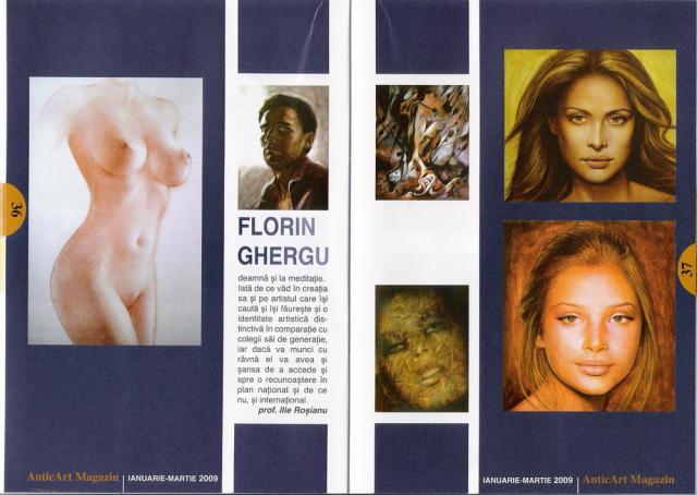 FLORIN GHERGU - facsimil din revista AnticArt Magazin nr.32 - 2009 pag. 36_ 37
