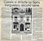 SPIRU VERGULESCU - articol de Gabriela Bidu din Cotidianul 31 martie 1993