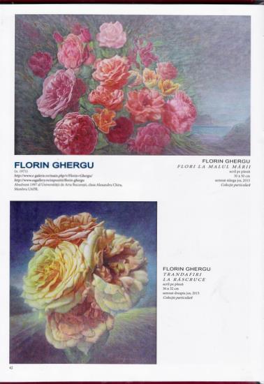 Tablouri de FLORIN GHERGU reproduse in Albumul "Buchetul de flori din pictura romaneasca" de la M.N. Cotroceni 2015