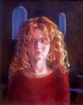 Mihai POTCOAVA - 0508 Girl with sunlit hair 40x51 up 1993 