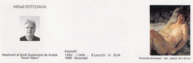 MIHAI POTCOAVA -  Catalog SALONUL NATIONAL DE ARTA 2001 pag. 182